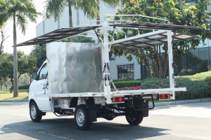 THÙNG MUI BẠT MỞ VỸ XE THACO TF230 và TF220- BÁN HÀNG LƯU ĐỘNG